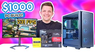 Budget 1000 Gaming PC Build 2023 💰 Full Build Guide w 1080p Benchmarks [upl. by Russo]