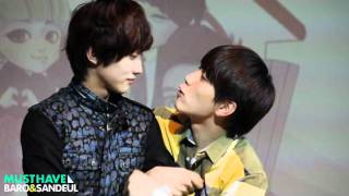 111120 B1A4 ROMANTIC JINYOUNG DAY Aegyo battle BAROampSANDEUL [upl. by Ferd]