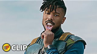 Killmonger Kills Ulysses Klaue Scene  Black Panther 2018 Movie Clip HD 4K [upl. by Schubert67]