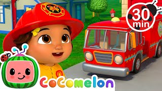 Fire Truck Playtime  Ninas Familia  Cocomelon  Kids Cartoons amp Nursery Rhymes  Moonbug Kids [upl. by Ernald]