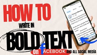 HOW TO WRITE IN BOLD TEXT FONT ON FACEBOOK IG AND LINKEDIN2024 [upl. by Brazee327]