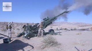 US Marines Firing the M777 155mm Howitzer [upl. by Eniamart869]