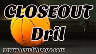 Closeout wwwteachhoopscom and Defense Basketball Drill [upl. by Kirenoj582]