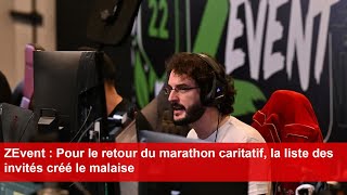 ZEvent  Pour le retour du marathon caritatif la liste des invités créé le malaise [upl. by Katz]