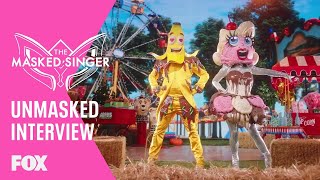 Katharine McPhee amp David FosterBanana Split Unmasked Interview  Group B Finale  THE MASKED SINGER [upl. by Areik471]