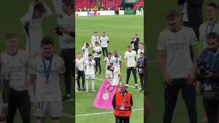 Celebrations at Wembley from the Real Madrid players after winning the Champions League final [upl. by Atekin466]