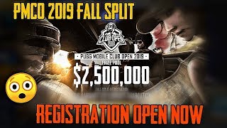 PUBG MOBILE  PMCO 2019 FALL SPLIT REGISTRATION OPEN NOW [upl. by Eneleh]