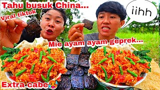 VIRAL TIKTOK ❗TAHU BUSUK CHINA  MI AYAM AYAM GEPREK EKTRA CABE🥵 [upl. by Aimac748]