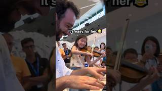 A 10year old violin prodigy plays Vivaldi Summer with me and SHOCKS the whole Airport 😱🎻 [upl. by Gimpel423]