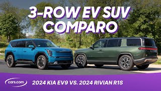 2024 Kia EV9 Vs 2024 Rivian R1S Family Electric SUVs Compared [upl. by Anitsrihc]