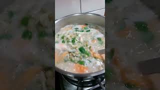 Highlights Cooking Mung Beans Soup With MoringaMonggo Soup with Malunggay [upl. by Nytsirt699]