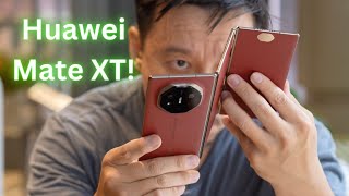 Huawei Mate XT HandsOn TriFold with Flagship Camera [upl. by Harl]