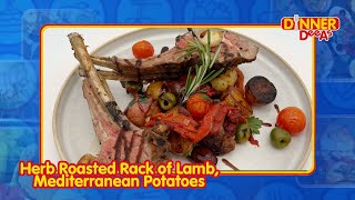 Herb Roasted Rack of Lamb Mediterranean Potatoes  Dinner DeeAs [upl. by Rheingold]