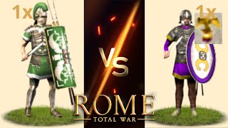 Comitatenses First Cohort Vs Roman Infantry Roster in OG Rome Total War [upl. by Nedrud193]