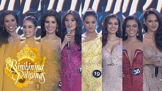 Binibining Pilipinas 2018 The winning answers of Binibining Pilipinas 2018 Queens [upl. by Byrann]