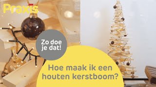 Houten kerstboom maken  DIY stappenplan [upl. by Homer956]