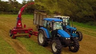 Pit Silage 2018  Goleen West Cork  New Holland Ford JF trailed harvester [upl. by Brechtel]