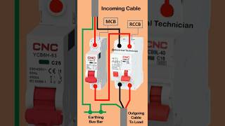 rccb connection  rccb connection in house wiring  rccb  mcb and rccb connection  mcb and rccb [upl. by Anaejer]