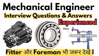 Technical Interview Questions And Answers For Mechanical Engineer Fitter And Foreman [upl. by Joshi]