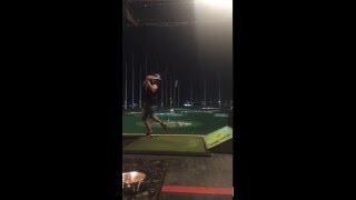 golfer falls of upper level at top golf Fail [upl. by Kantos]