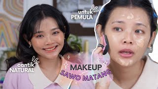 MAKEUP KULIT SAWO MATANG CANTIK NATURAL TERNYAMAN UNTUK PEMULA  RIRIEPRAMS [upl. by Kuth]