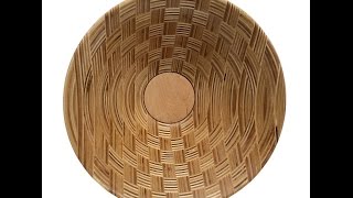 Bowl from a Board using Baltic Birch Plywood with a Weave Style [upl. by Ansilma984]