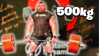 1102lb  500kg Deadlift World Record ft Eddie Hall [upl. by Ardnasil]