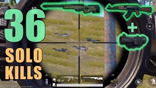 AKM  6x Scope  AWM MY RECORD  36 SOLO KILLS  PUBG Mobile [upl. by Schreibman]