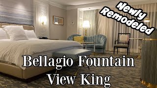 Bellagio Remodeled Fountain View King Room Tour 2022 [upl. by Ahsenauq]