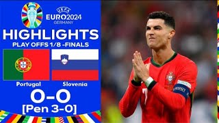 Portogallo  Slovenia 30 dcr gol e highlights euro 2024 [upl. by Aeli]