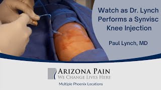 Watch as Dr Lynch Performs a Synvisc Knee Injection  Live [upl. by Erikson]