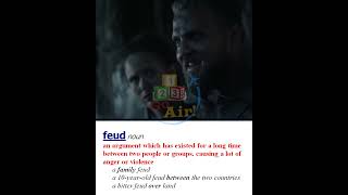 Feud  Meaning Pronunciation Usage  Learn English with TV Shows [upl. by Noiro]