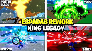 TESTEI TODAS NOVAS ESPADAS REWORK DO KING LEGACY [upl. by Atilrep15]