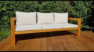 DIY Modern Outdoor Sofa  Gartenbank selber bauen [upl. by Yuh]