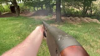 Ithaca 37 Riot Shotgun POV firing [upl. by Hagerman]