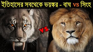 স্মিলডন VS নর্থ আমেরিকান সিংহ যুদ্ধ হলে কে জিতবে  Smilodon vs North American Lion Who Would Win [upl. by Acinomaj750]