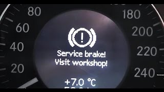 Error Service brake visit workshop on Mercedes W211 W219  Problem is Service brake [upl. by Fosque]