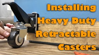 Installing Retractable Workbench Caster Wheels [upl. by Dnumsed]