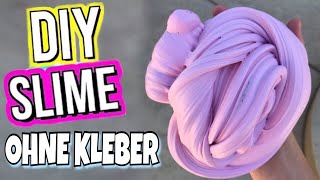 DIY FLUFFY SLIME selber machen mit Zutaten die jeder zu hause hat Mehl Wasser Speisestärkeseife [upl. by Refinnaj]