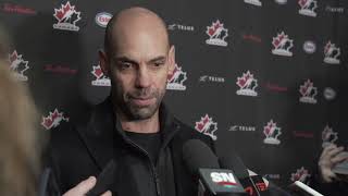 Team Canadas Head Coach Alan Letang talks ahead of cuts [upl. by Adnawuj]