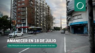 Este 18 de julio el sol amaneció alineado con la avenida 18 de Julio [upl. by Rosella]