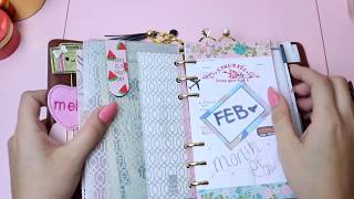 Louis Vuitton MM Agenda  Wallet Setup FEB Planner Secretz [upl. by Nedyrb]