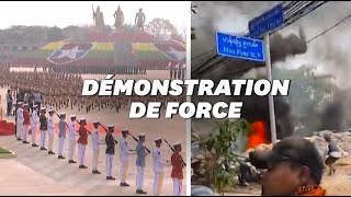 Birmanie larmée et la police tirent sur les manifestants au moins 19 morts [upl. by Hindu]