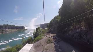 Riding new zip line in Niagara Falls Ontario [upl. by Yrreiht]