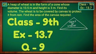 Class 9th  Ex  137 Q 9  Surface Areas and Volumes  CBSE NCERT [upl. by Tallbot142]