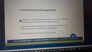 test finale corso sicurezza alternanza scuola lavoro miur modulo 8 [upl. by Valma]