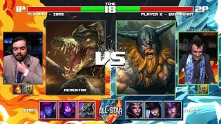 Ibai Renekton vs QuickShot Olaf  Caster vs Caster 1v1 Grudge Match AllStars 2016 [upl. by Atteiluj]