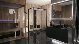 SN Project Design amp Gruppo Geromin Hafro Geromin SaunaVita bathroom wellness exclusive sauna [upl. by Lerud760]