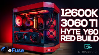 HYTE Y60 Red PC Build w i512600k  RTX 3060 ti Efuse Giveaway [upl. by Sterrett25]