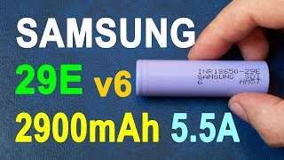 Samsung 29E v6 29E6 2900mAh 55A Liion cells capacity test [upl. by Corny]